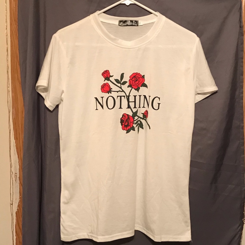 🌺⚪️Short Sleeve “Nothing” T-Shirt⬜️🌷